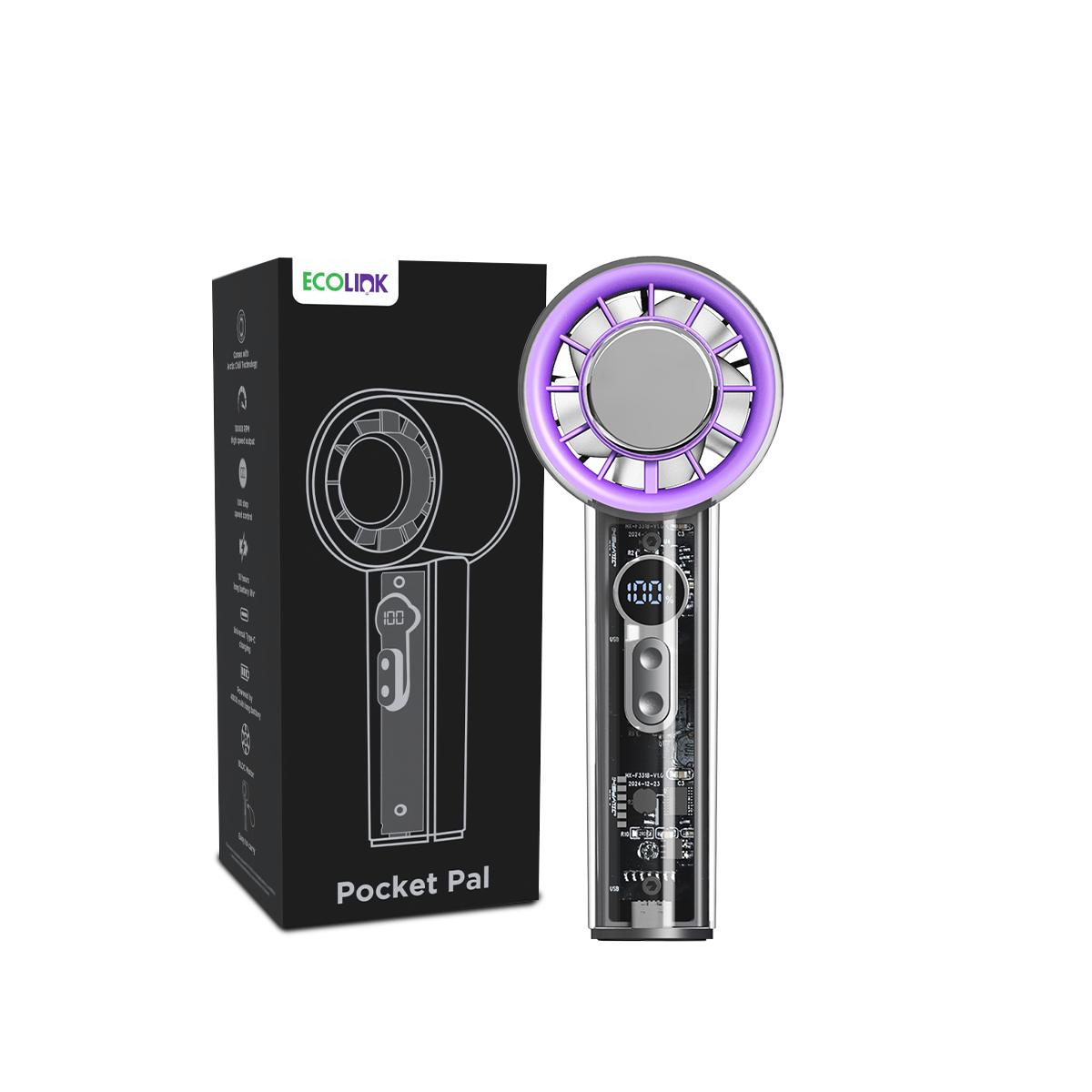 EcoLink Pocket Pal Fan with Arctic Chill