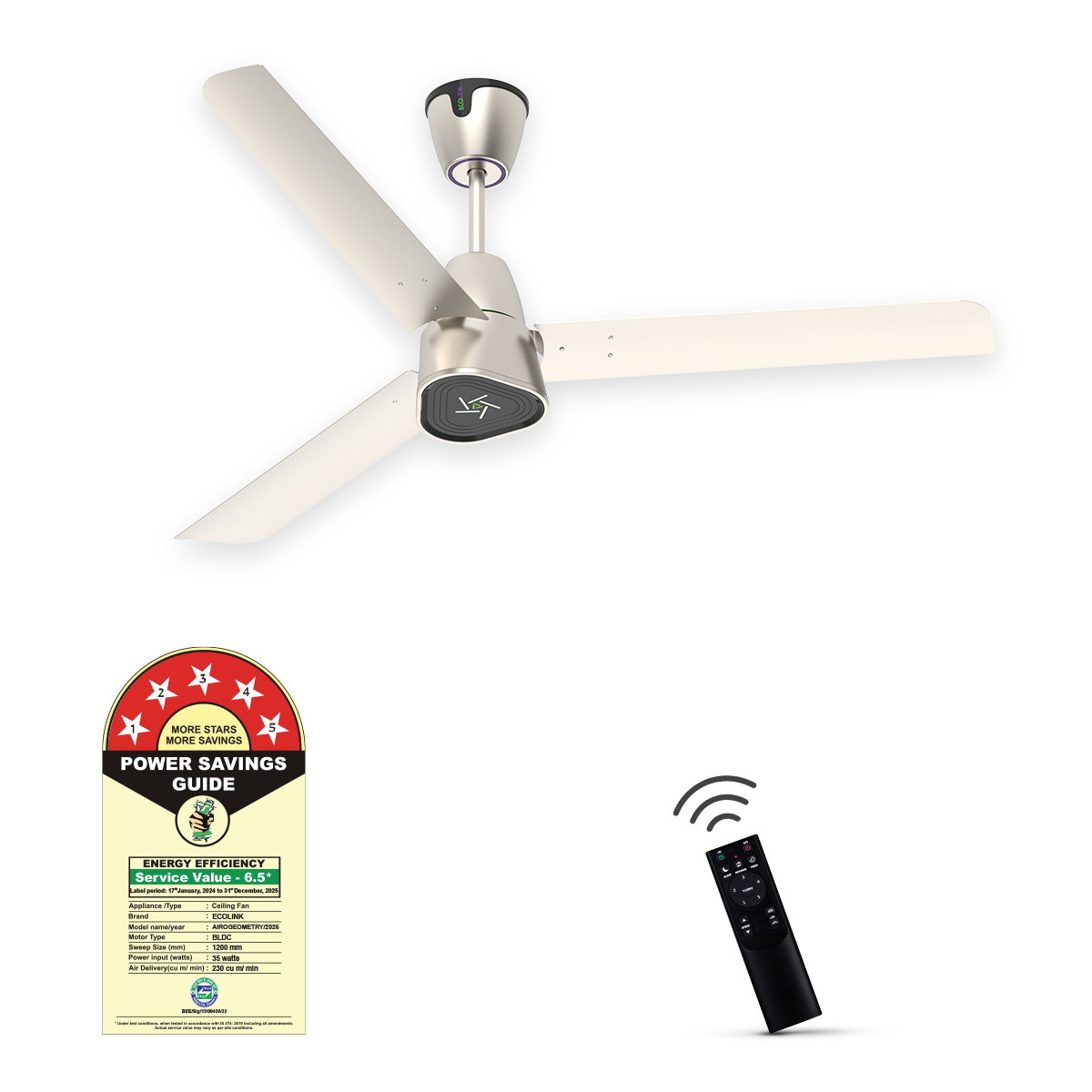 EcoLink AiroGeometry BLDC Ceiling Fan