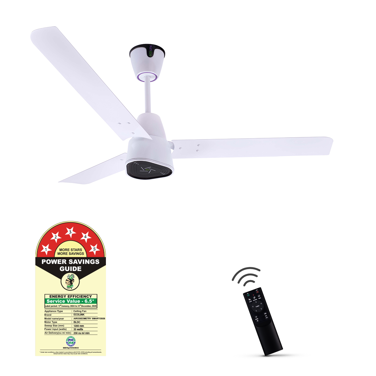 EcoLink AiroGeometry Smart Ceiling Fan