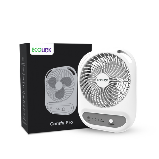EcoLink Comfy Pro Personal Fan (White Grey)