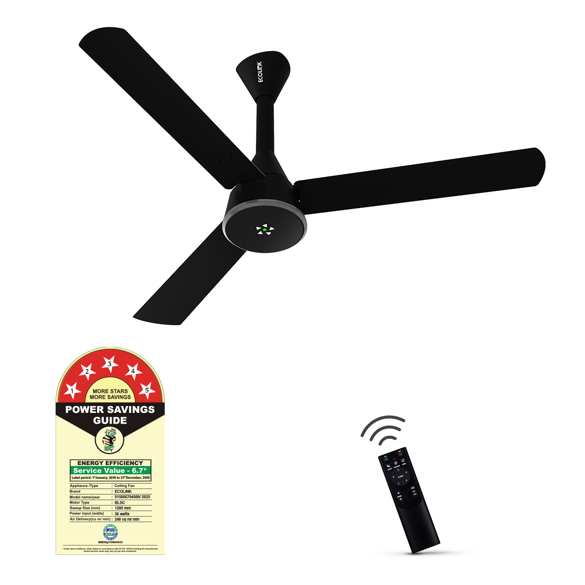 Ecolink AiroTrio BLDC Ceiling Fan