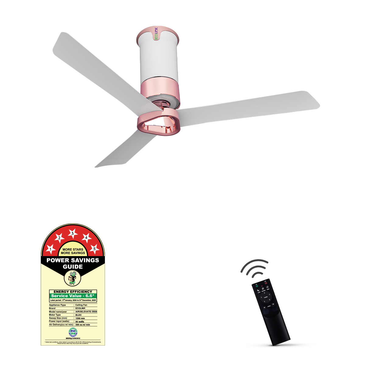 EcoLink AiroElevate BLDC Ceiling Fan
