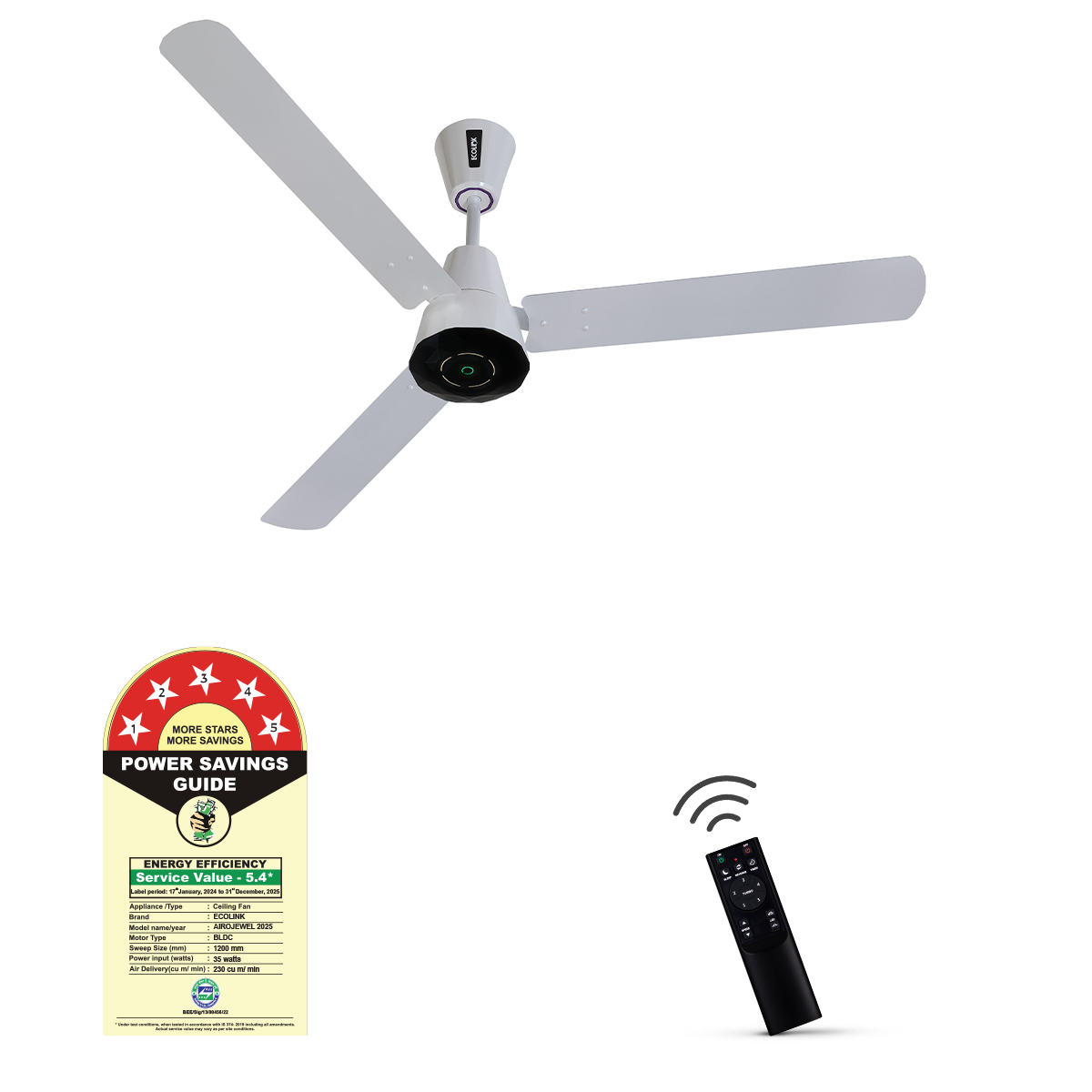 EcoLink AiroJewel BLDC Ceiling Fan