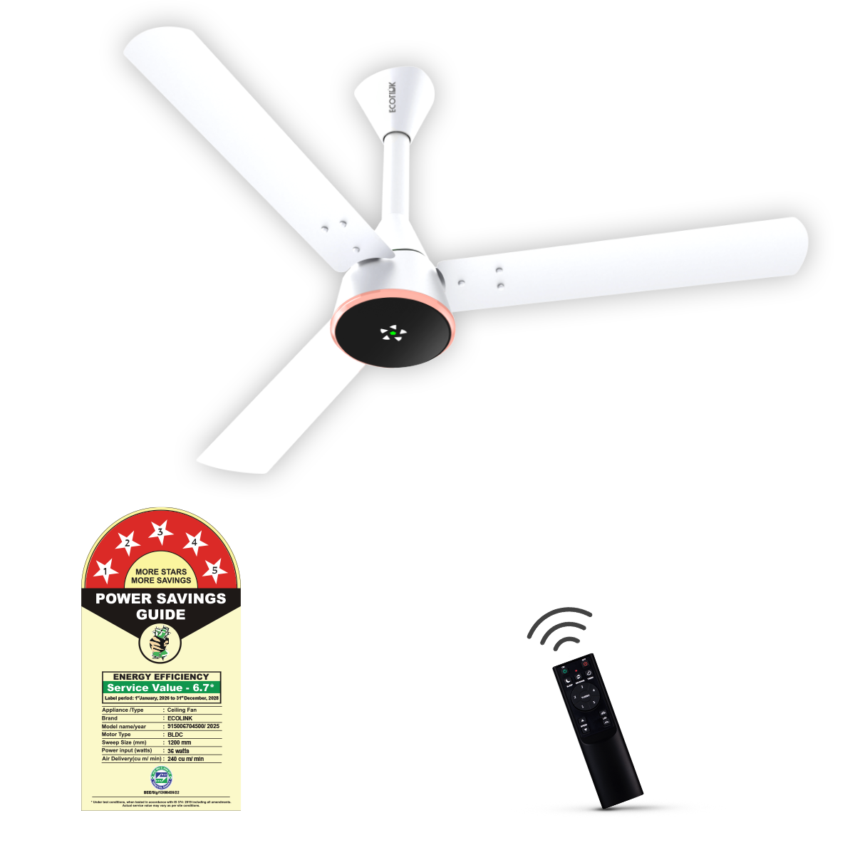 Ecolink AiroTrio BLDC Ceiling Fan