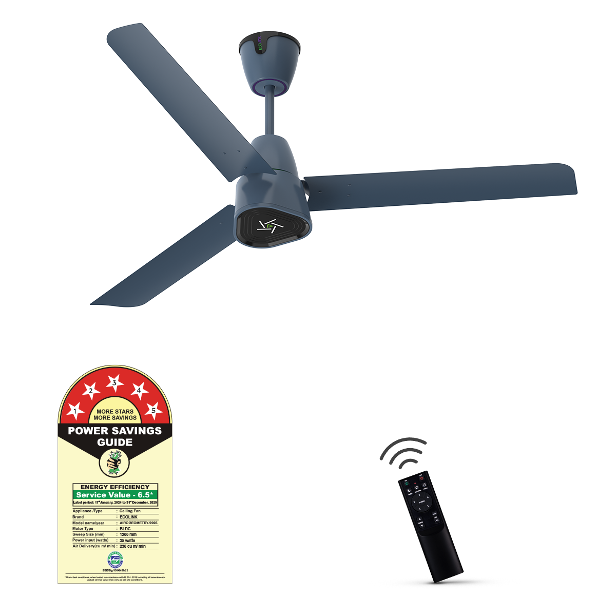 EcoLink AiroGeometry BLDC Ceiling Fan