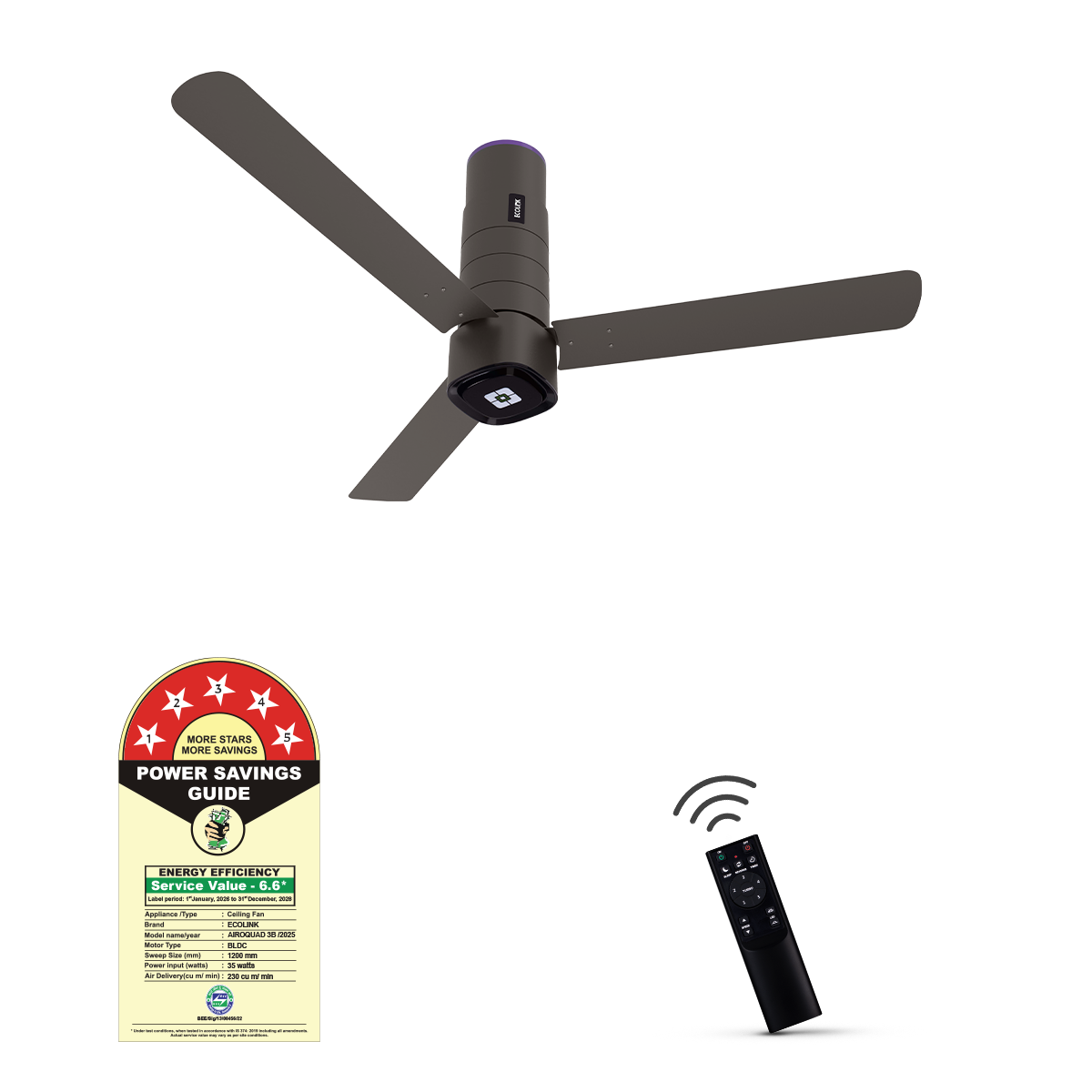 EcoLink AiroQuad 3B BLDC Ceiling Fan