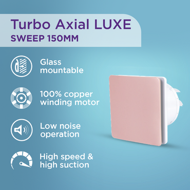 EcoLink Turbo Axial LUXE Exhaust Fan (Rose Gold)