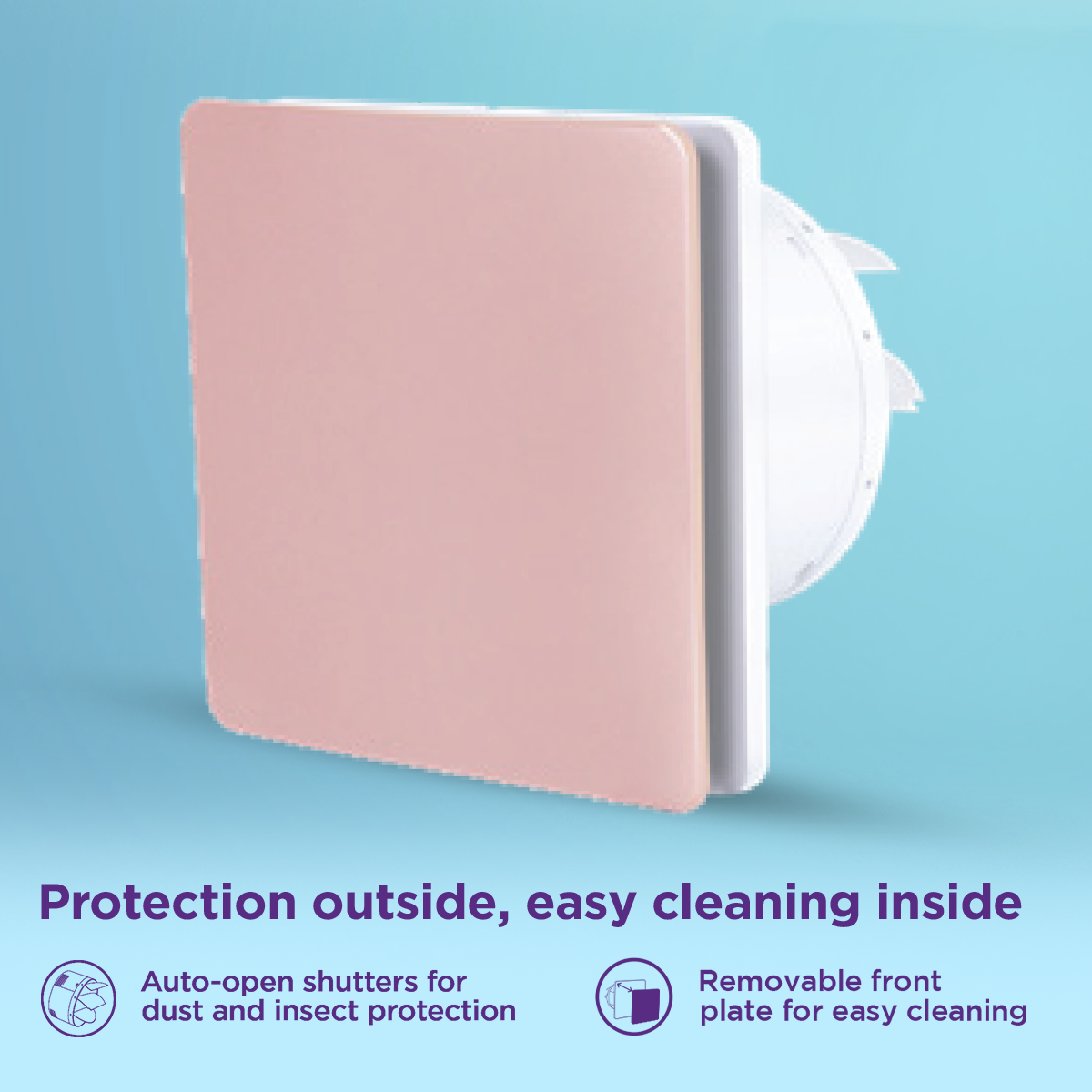 EcoLink Turbo Axial LUXE Exhaust Fan (Rose Gold)