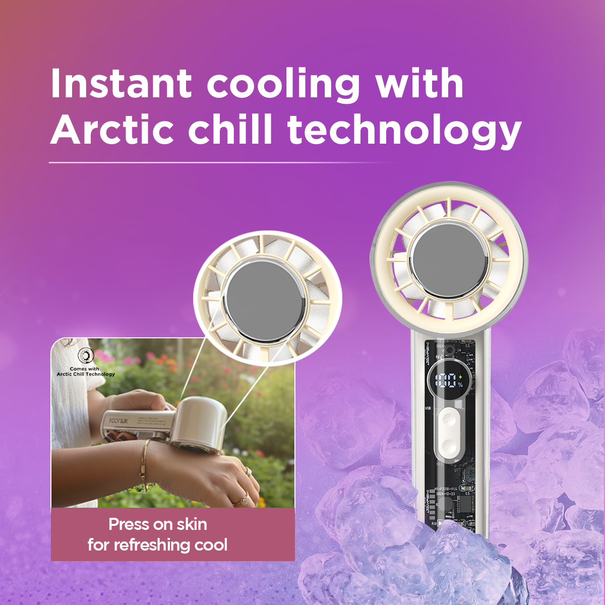 EcoLink Pocket Pal Fan with Arctic Chill