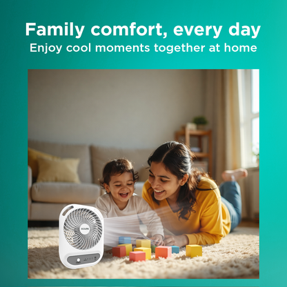EcoLink Comfy Pro Personal Fan (White Grey)