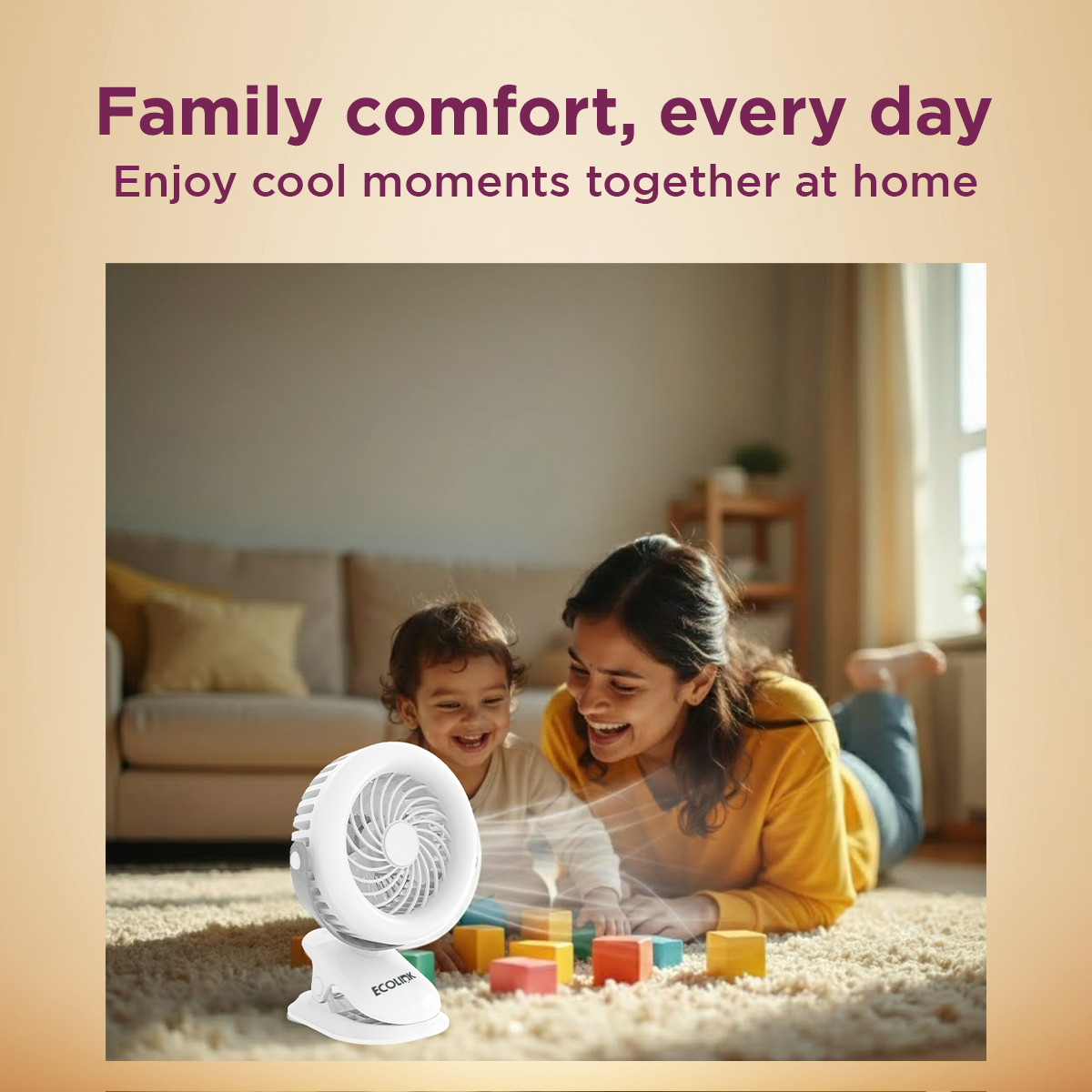 EcoLink Clip Me with Clip Mount Personal Fan