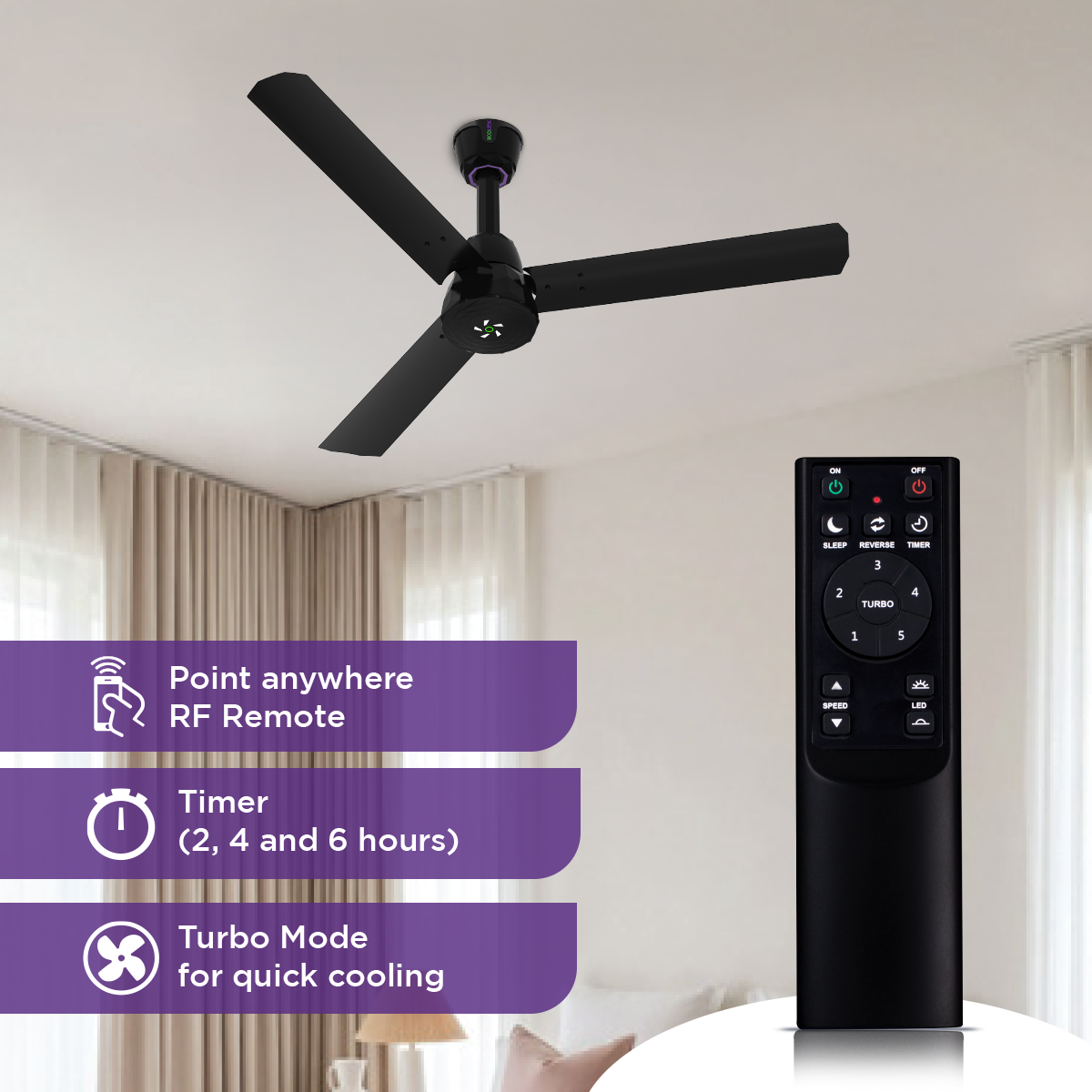 EcoLink AiroKristal Ceiling Fan