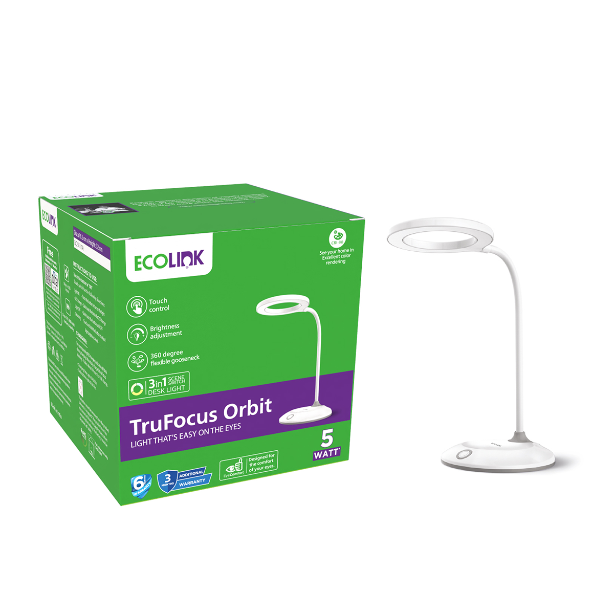 EcoLink TruFocus Orbit Desk Light
