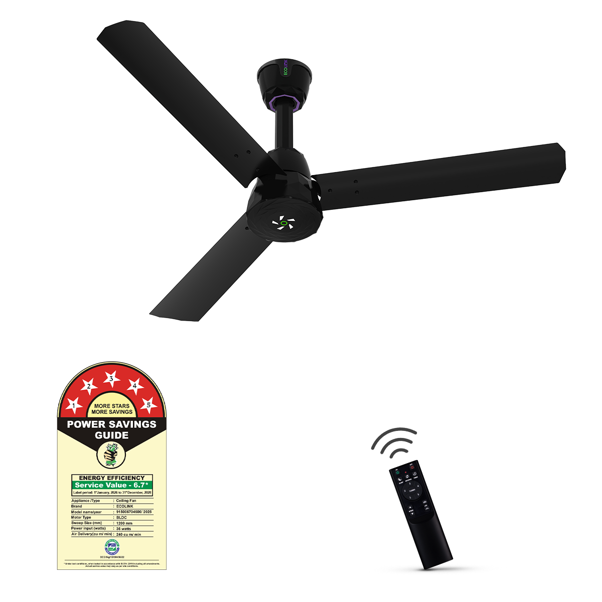 EcoLink AiroKristal BLDC Ceiling Fan