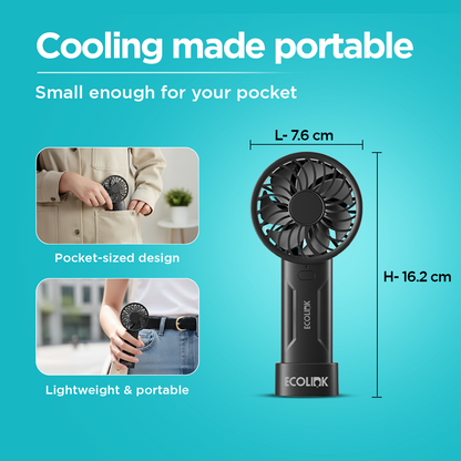 EcoLink Plus One Compact Portable Handheld Fan