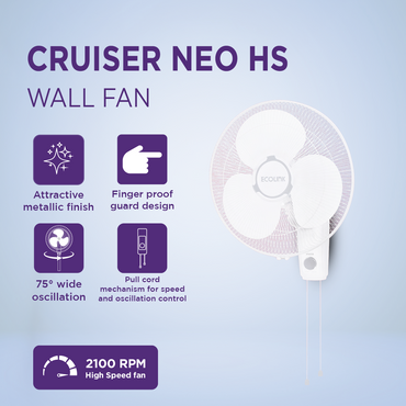 EcoLink Cruiser Neo Wall Fan (White)