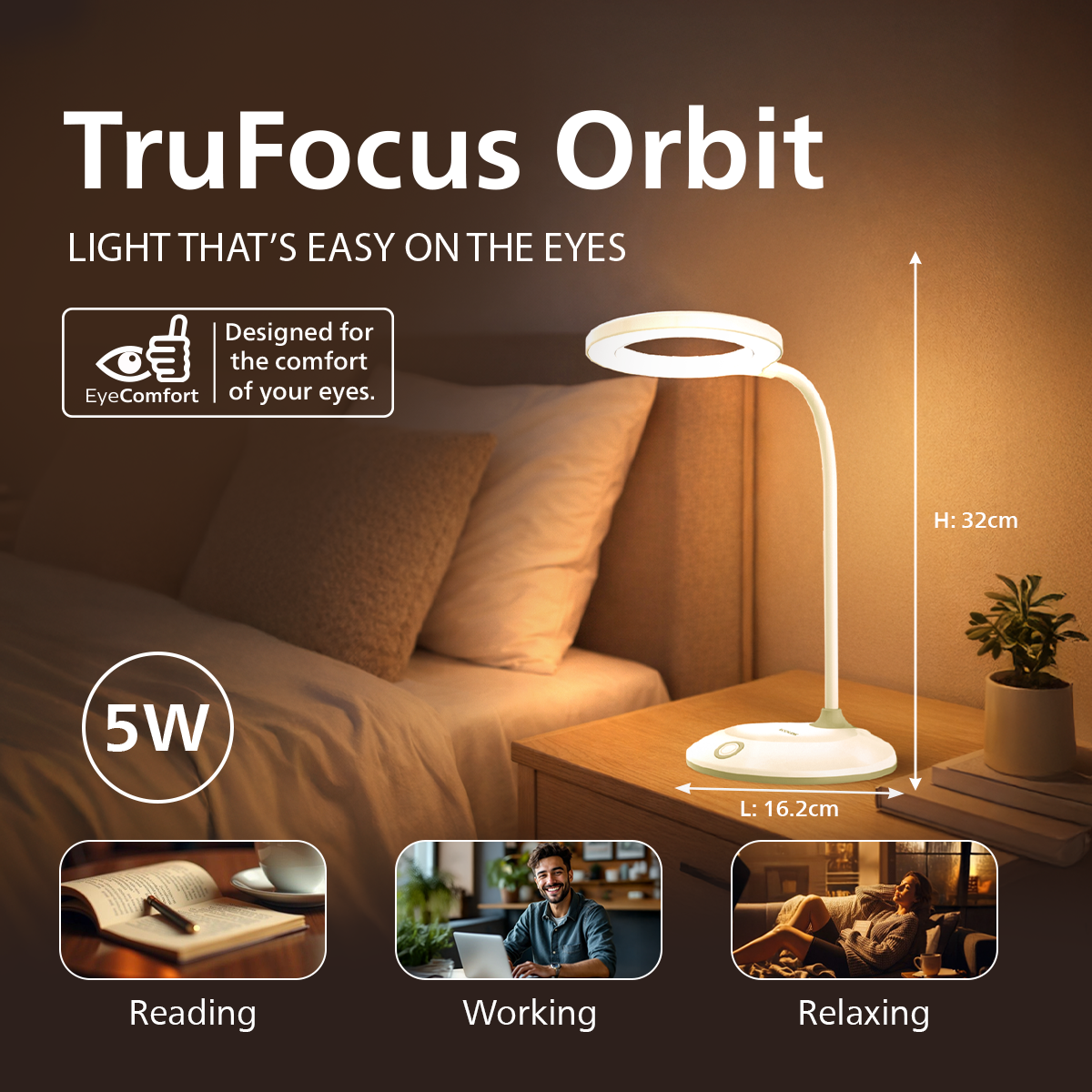 EcoLink TruFocus Orbit Desk Light