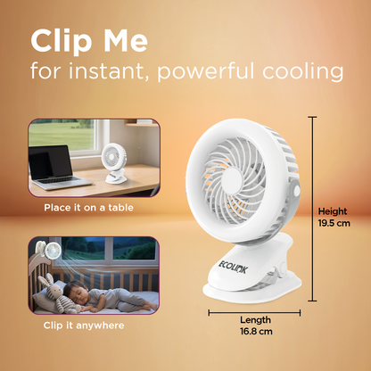 EcoLink Clip Me with Clip Mount Personal Fan