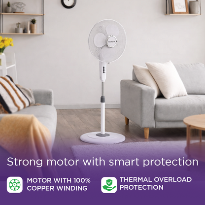 EcoLink Cruiser Neo Pedestal Table Fan (White)
