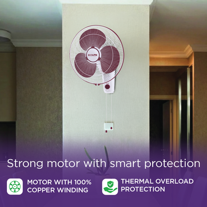 EcoLink Cruiser Neo Wall Fan (Maroon)