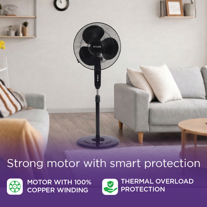 EcoLink Cruiser Neo Pedestal Table Fan (Black)