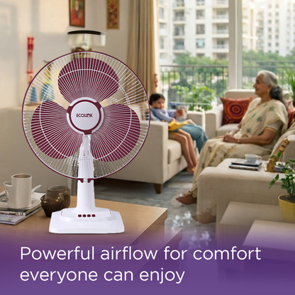 EcoLink Cruiser Neo Table Fan (Maroon)