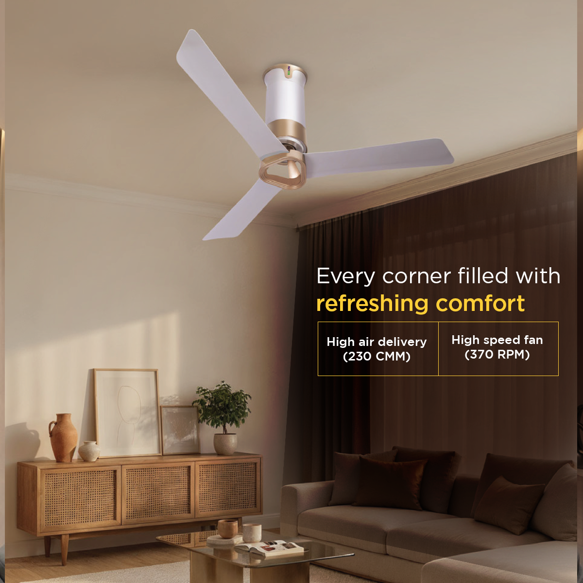 EcoLink AiroElevate Smart Ceiling Fan