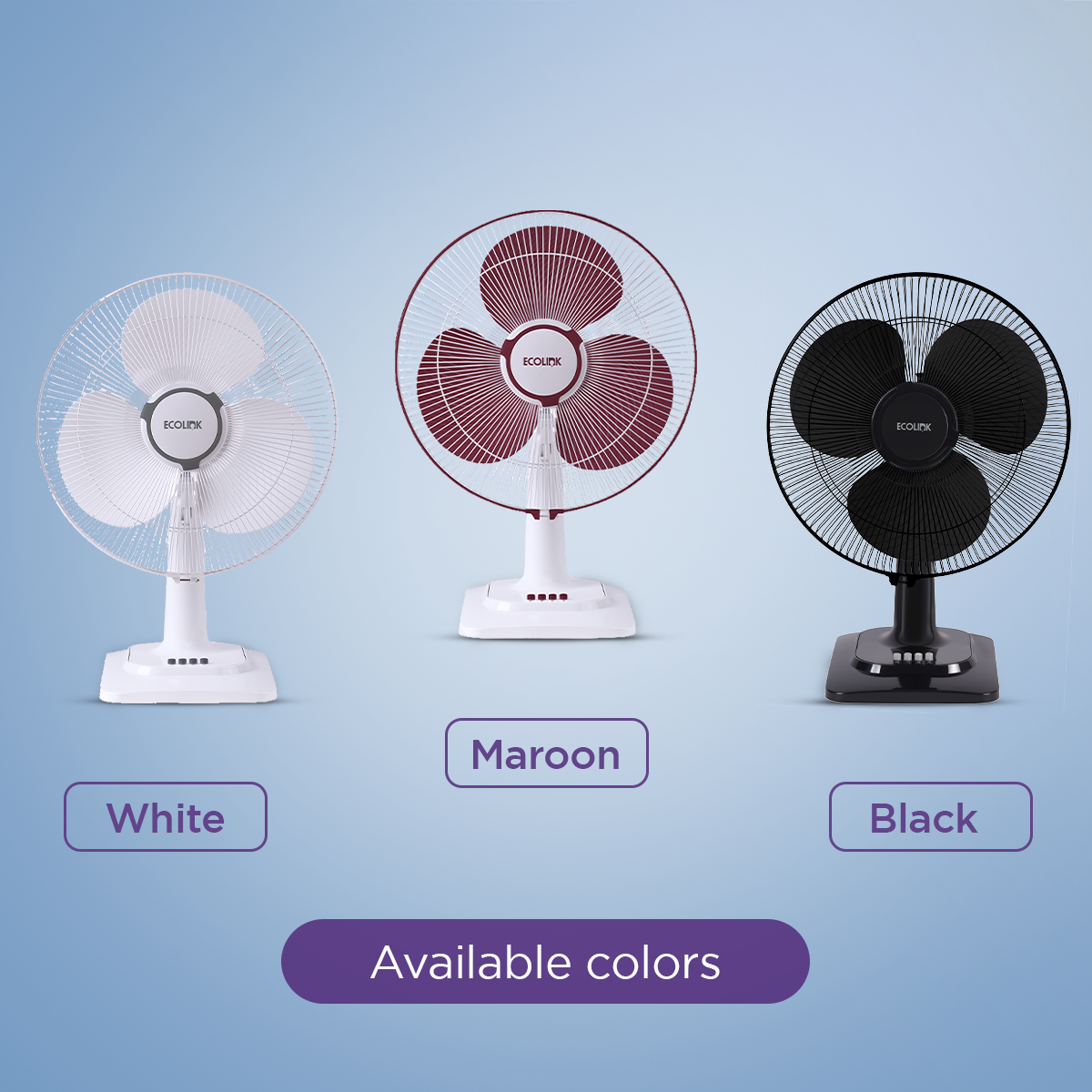 EcoLink Cruiser Neo Table Fan (Black)