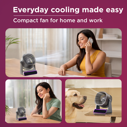 Ecolink Tiny Tornado  Personal Fan with Long-Lasting Battery (Purple)