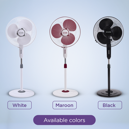 EcoLink Cruiser Neo Pedestal Table Fan (Maroon)