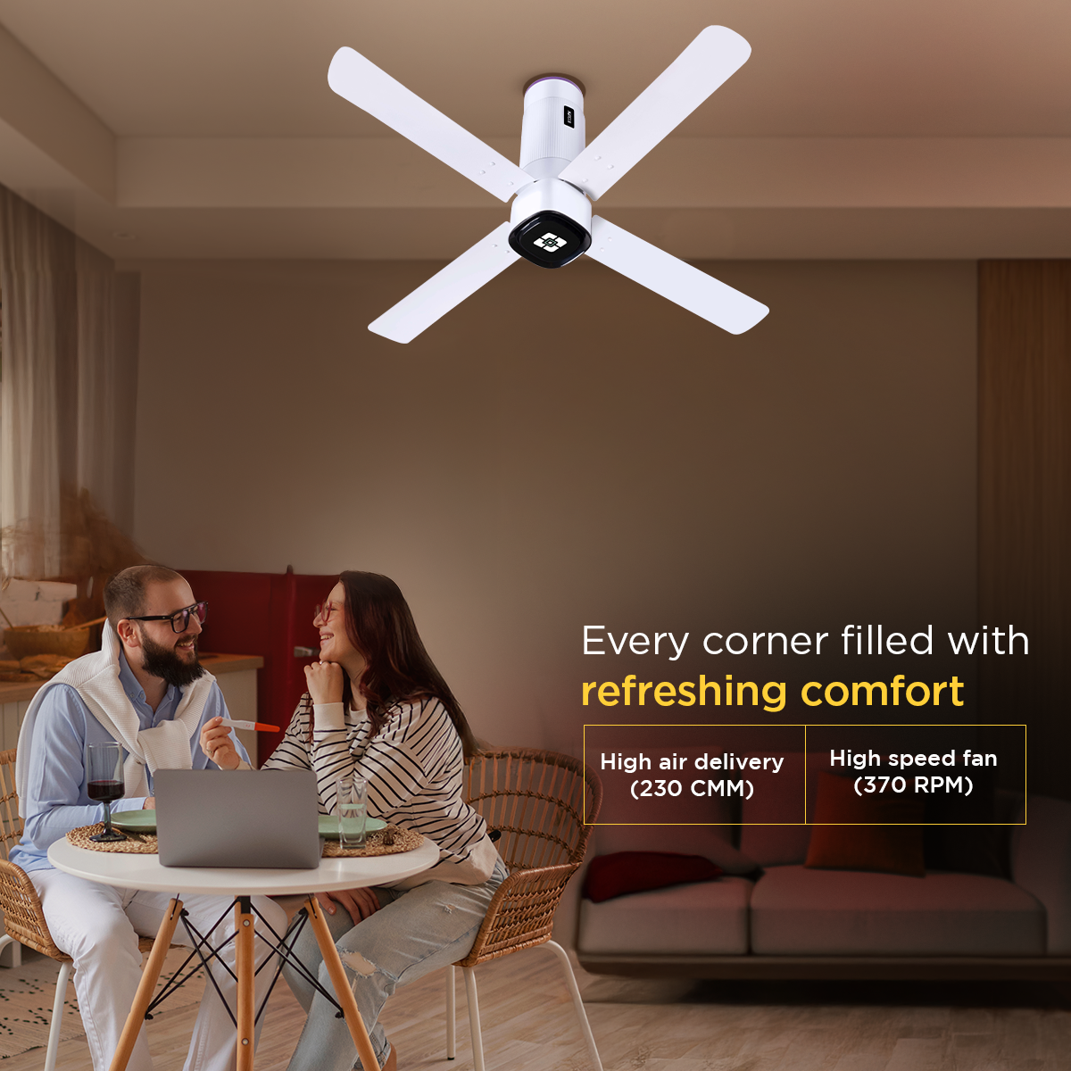 EcoLink AiroQuad Smart Ceiling Fan