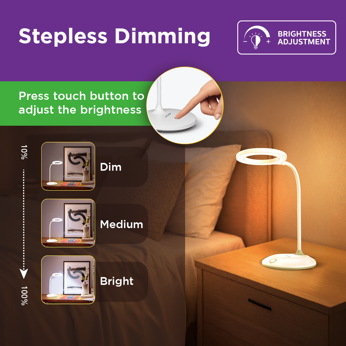 EcoLink TruFocus Orbit Desk Light