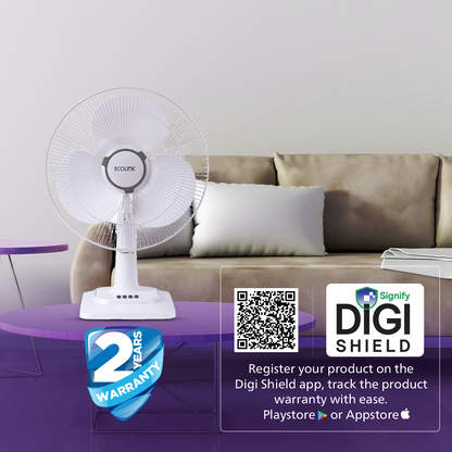 EcoLink Cruiser Neo Table Fan (White)
