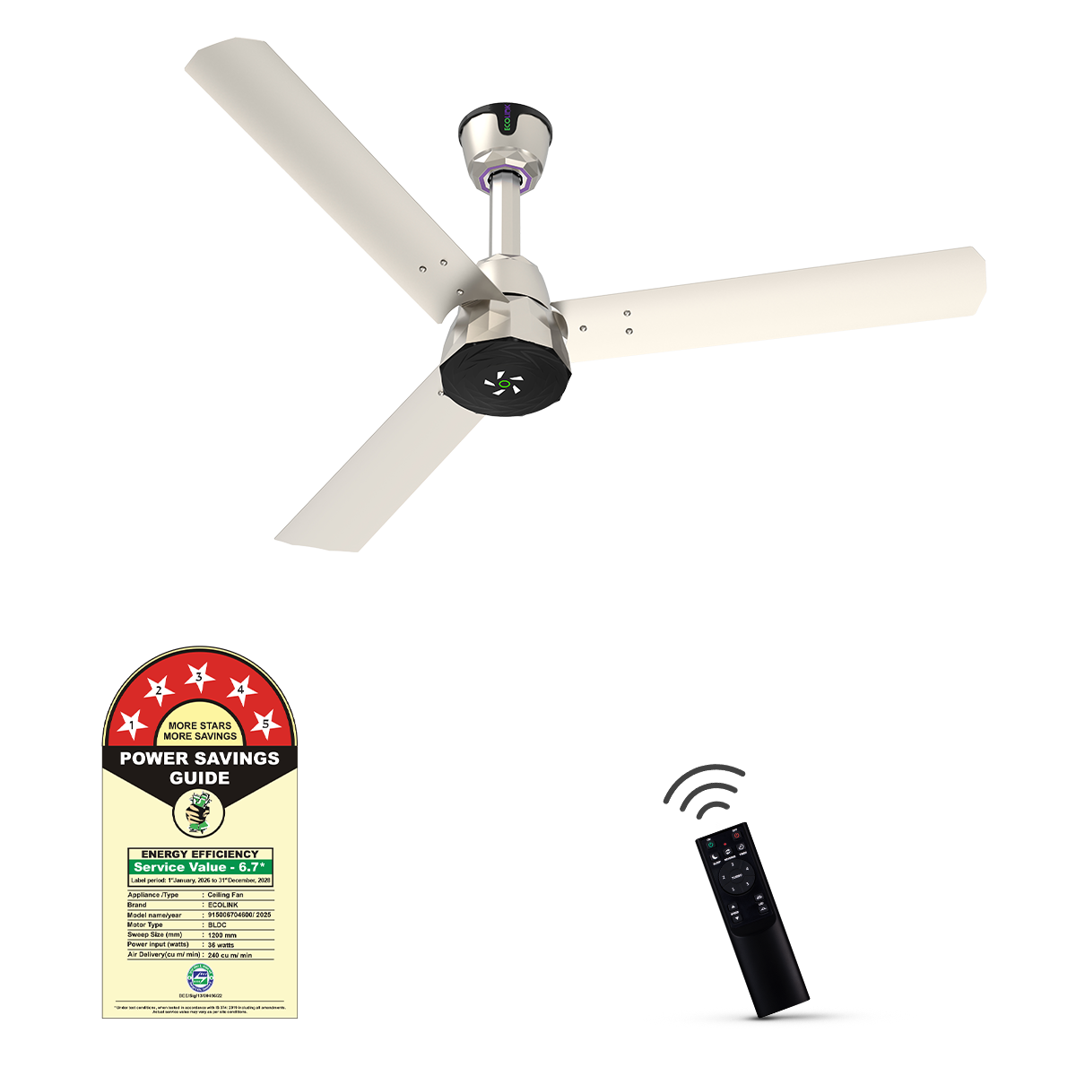 EcoLink AiroKristal Ceiling Fan