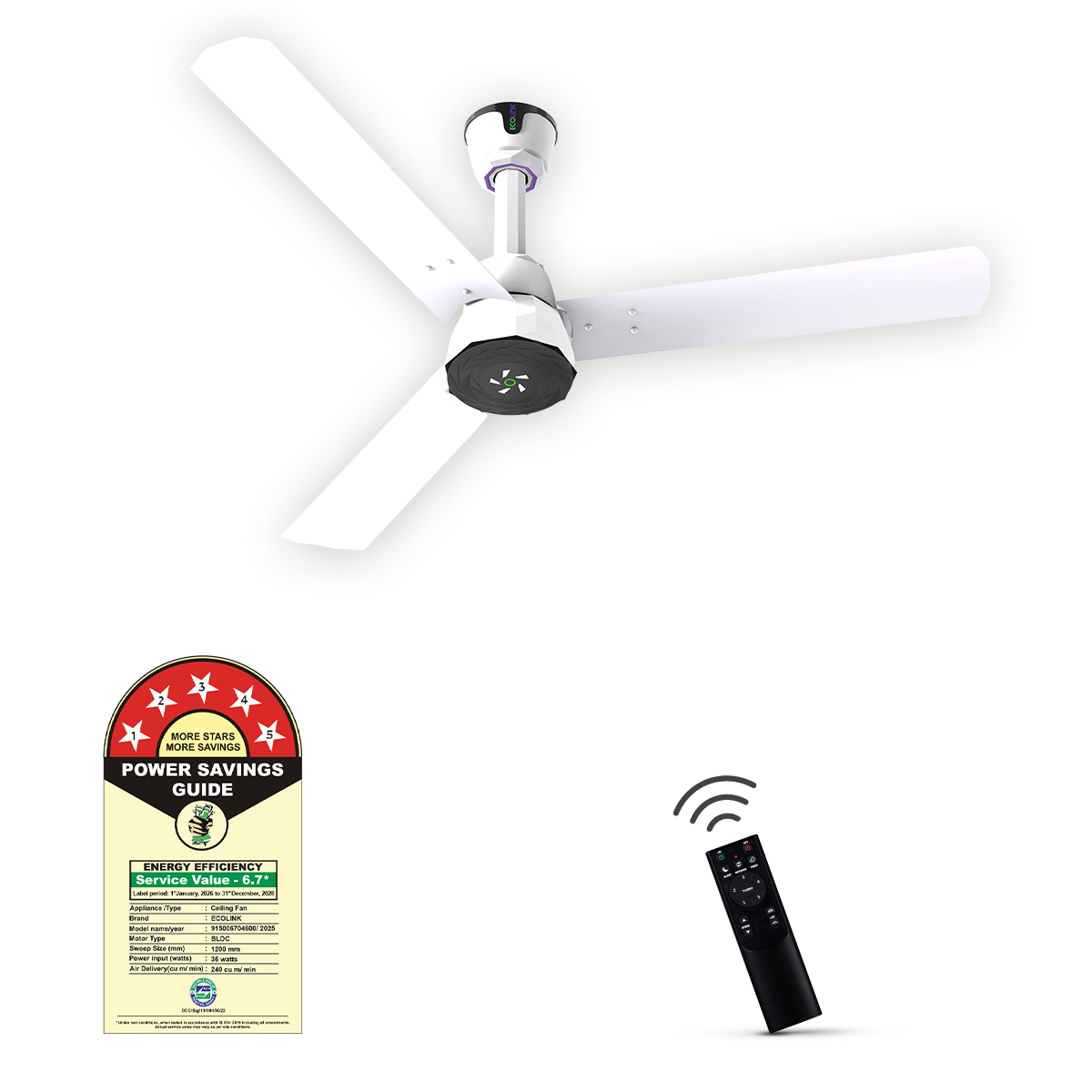 EcoLink AiroKristal Ceiling Fan