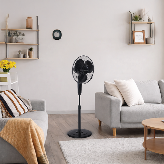 EcoLink Cruiser Neo Pedestal Table Fan (Black)